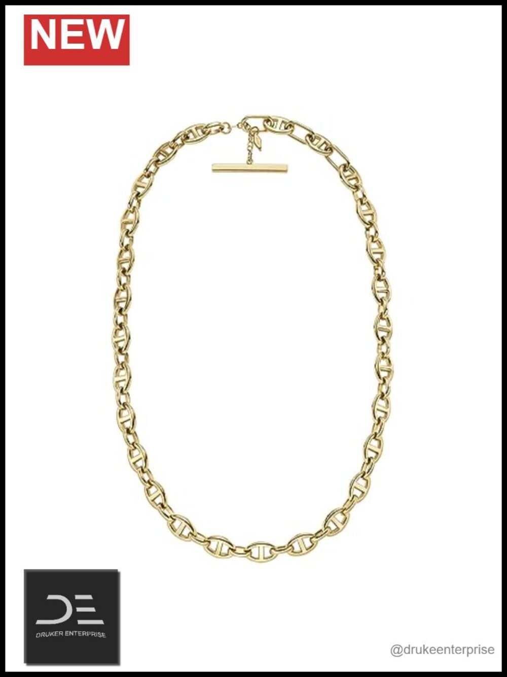 Fossil Heritage Stainless Steel Chain Necklace